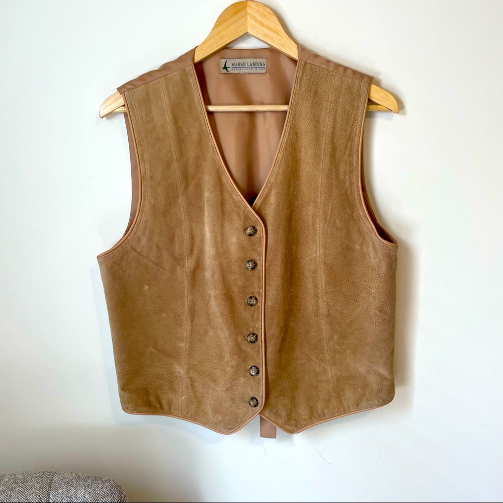 Marsh Landing leather rodeo western vest